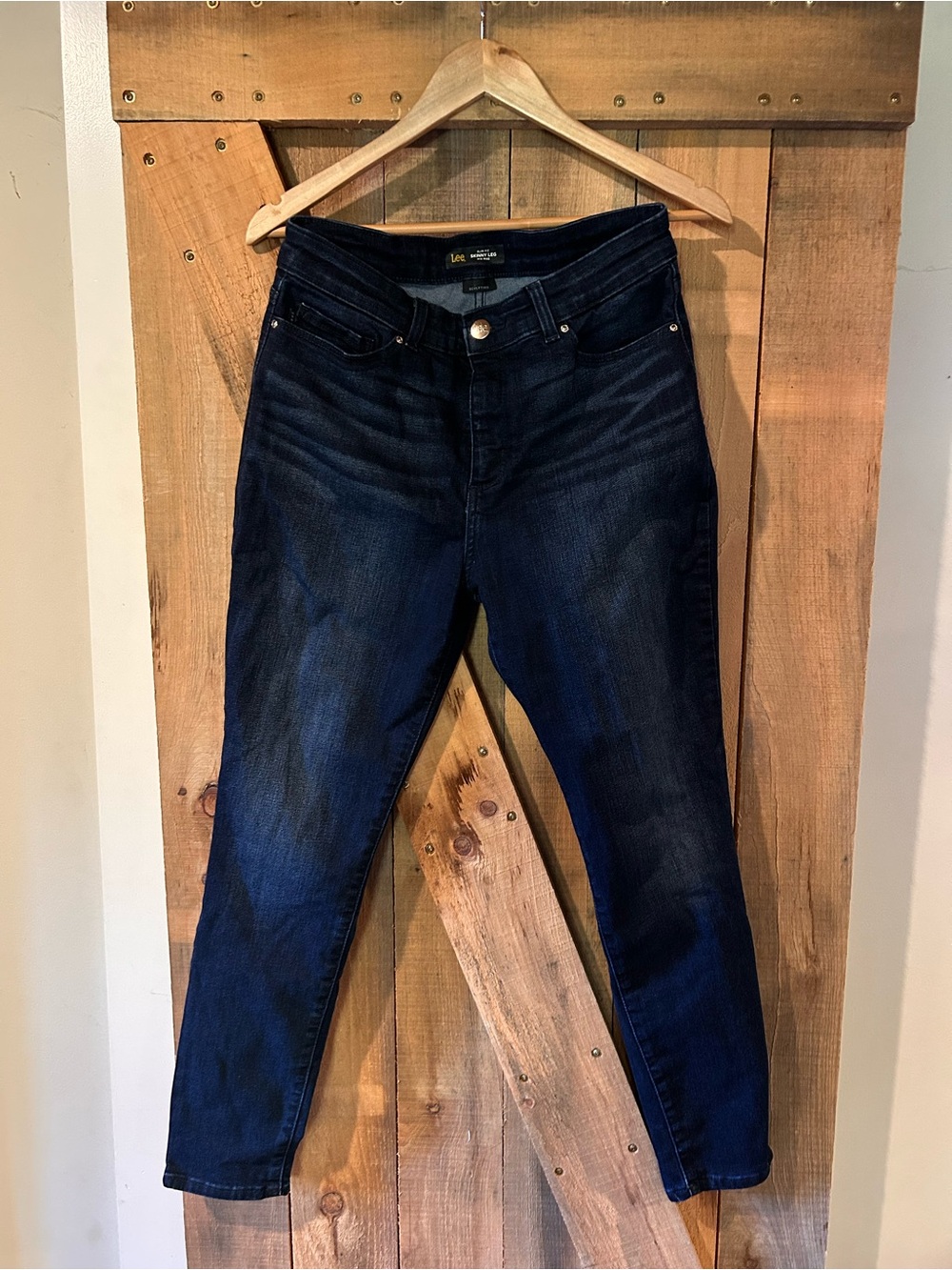 Lee Women's Skinny Jeans in Dark Blue Denim
